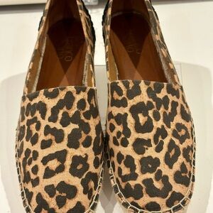 Franco Sarto Leopard Print Women's Espadrilles 10 Flats